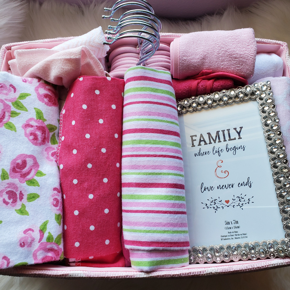 40 piece Baby Girl Gift Basket